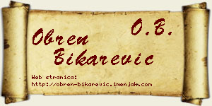 Obren Bikarević vizit kartica